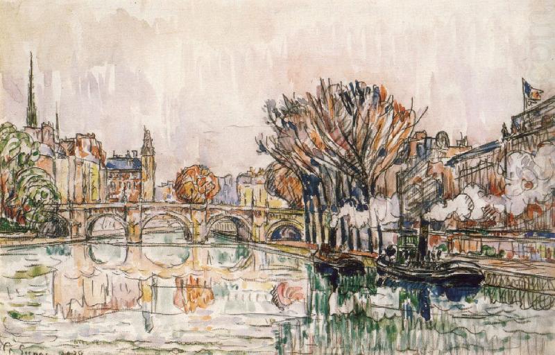 Paul Signac pont neuf oil painting picture